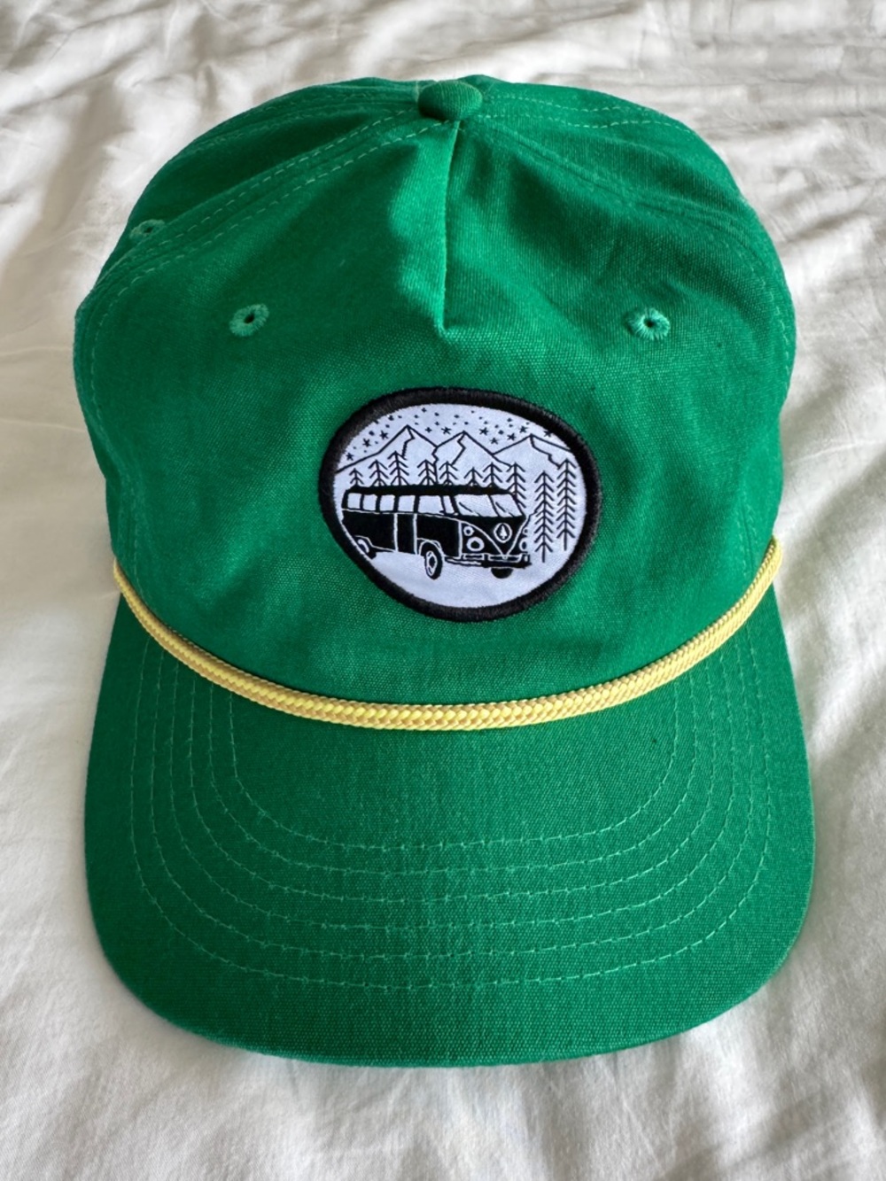 Tinlid Hat Co. Green with Yellow Rope-Trim Traveler’s SnapBack Hat